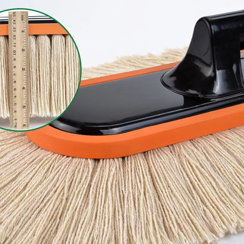 New portable telescopic car pure cotton wax brush microfiber mop wash car duster detailing brush with box