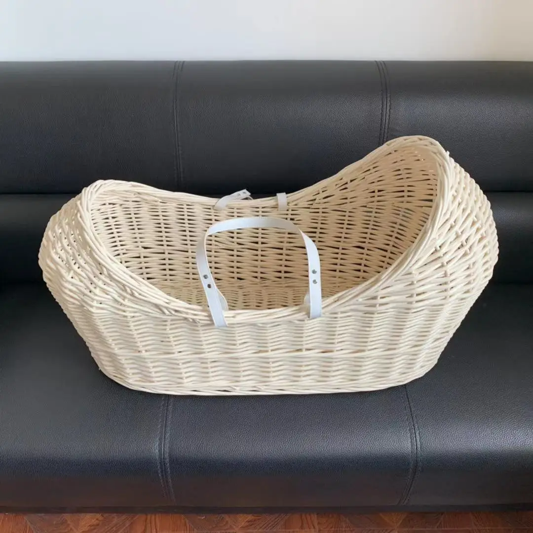 Wicker pod moses basket for kids Handmade Eco-baby sleeping bed
