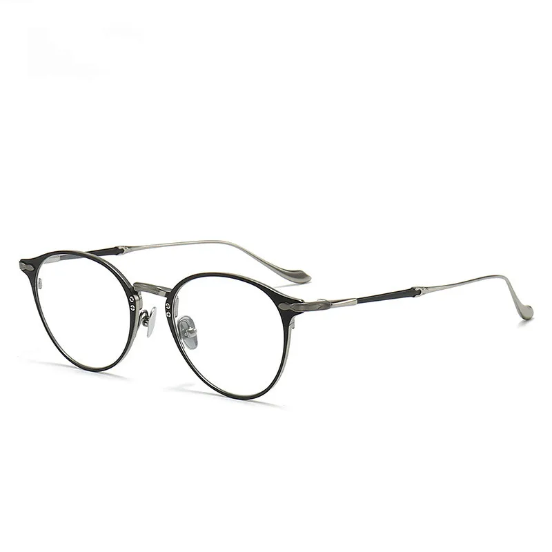 round pure beta titanium glasses frame optical eyewear frame brand designed MASTDU circular frame