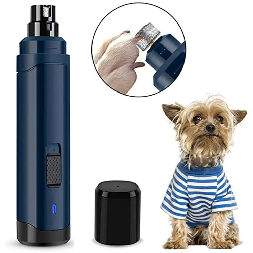 Professional 2-Speed Electric Rechargeable Pet Nail Trimmer Painless Paws Grooming & Smoothing for Small Medium Large Dogs & Cat