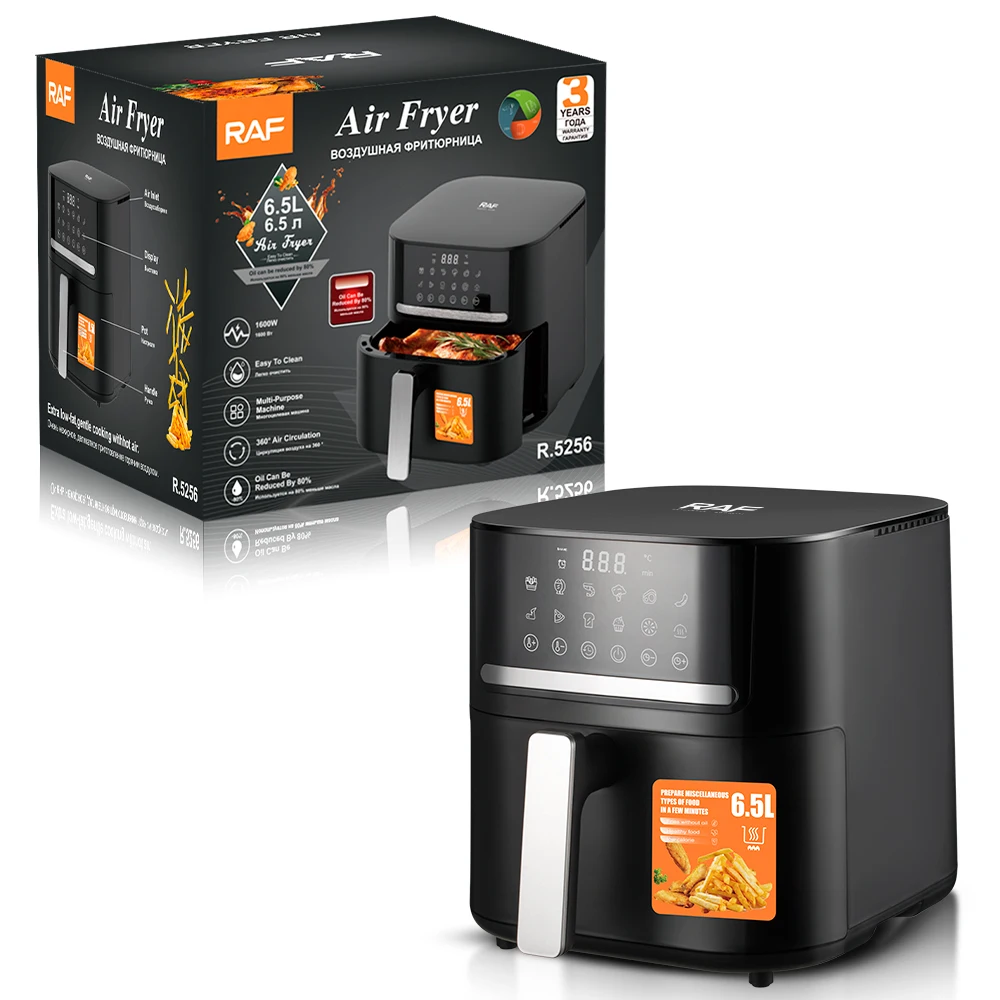 6.5L Air Fryer Touch Screen Heavy Duty Easy Operation Electric Air Fryers Household French Fries