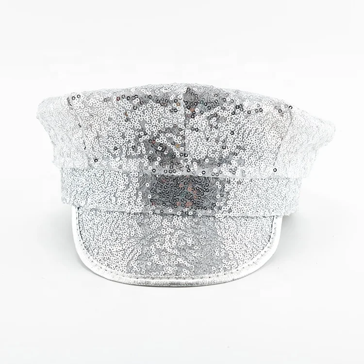 
Role-playing light up party hats sequin Snazzy police hat for adult dance celebrating performance 