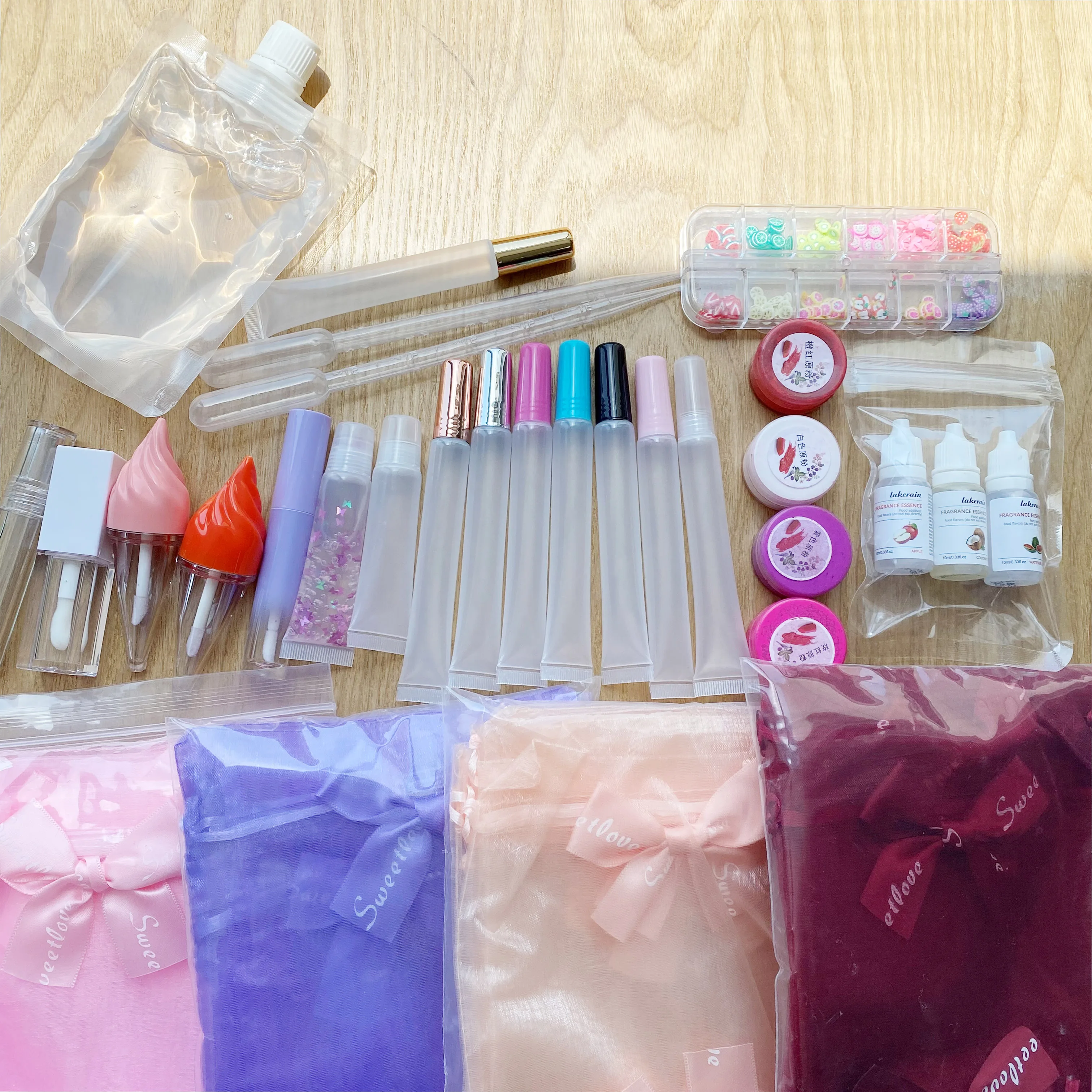 Factory Supply Lip Gloss Base Diy Matte Lipgloss Kit Handmade Liquid Lipstick Set Making Your Own Lip Gloss