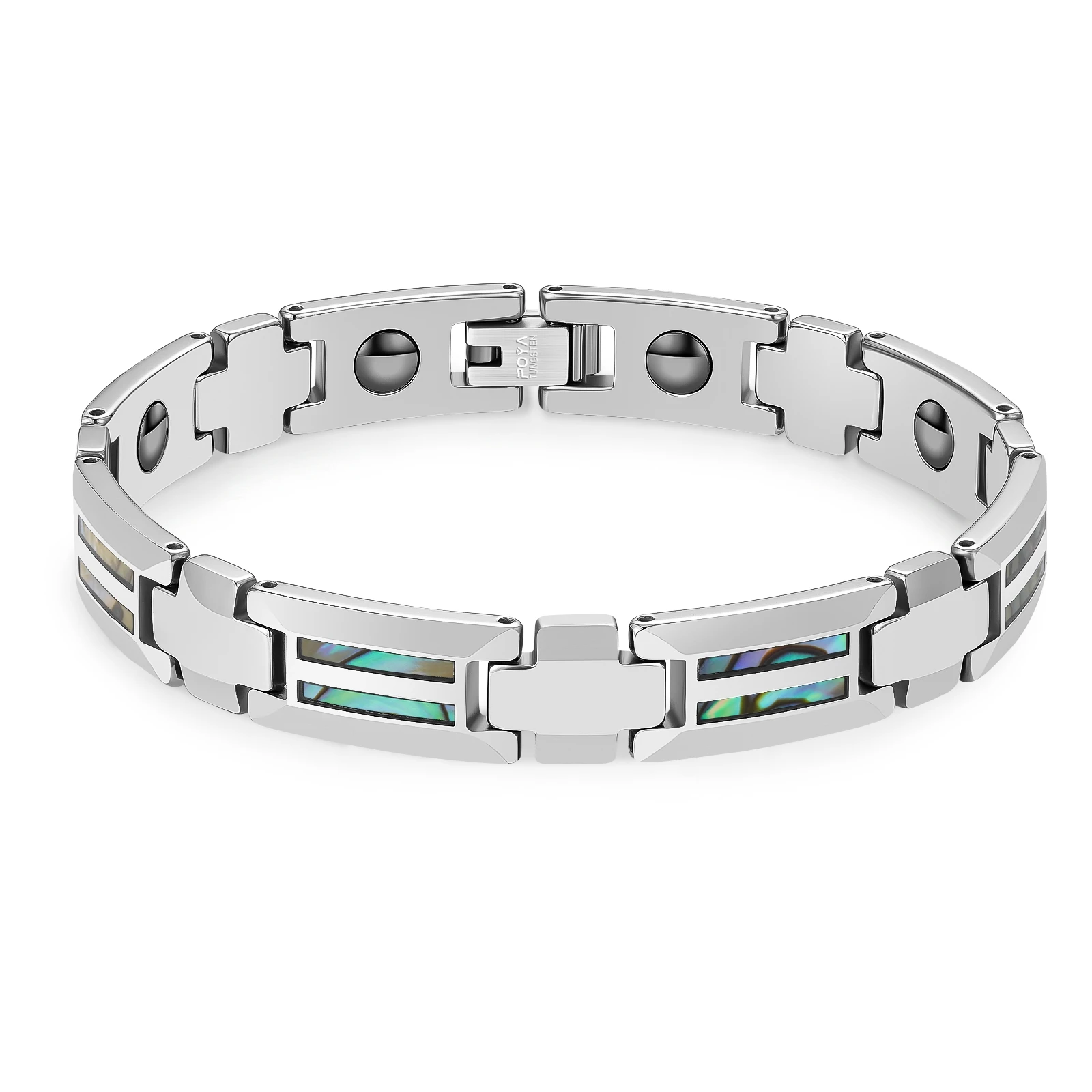 Poya Health Care Therapy Blood Pressure Control Pure Tungsten Carbide Magnetic Bracelets For Men