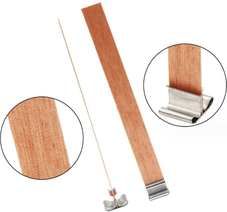 High Quality Wooden Candle Core with Wax Wood Cup Wick Trimmer Pattern for Candle Making & Fragrance Accessories