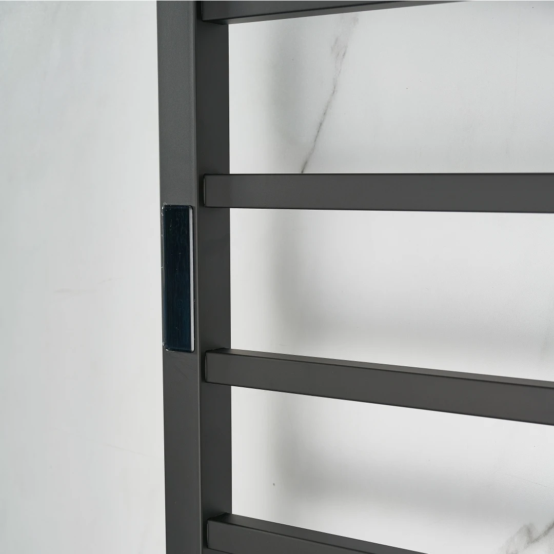 Popular Bathroom Wall Mounted Electric Radiator Black Heated Towel Warmer Rack Heated Towel Rail