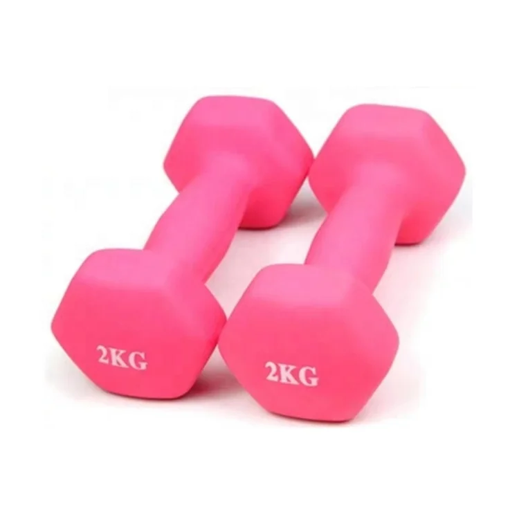 Vinyl Dipping Neoprene Cast Iron Fitness Equipment Hex head Hexagon Dumbbell