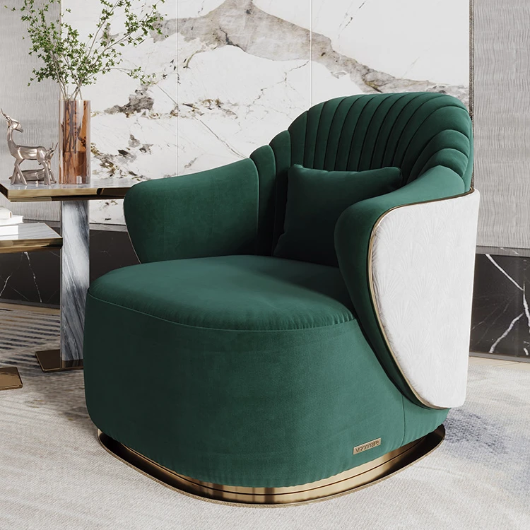 Italian style light luxury fabric lounge chair tiger chair single seat sofa  post-modern furniture