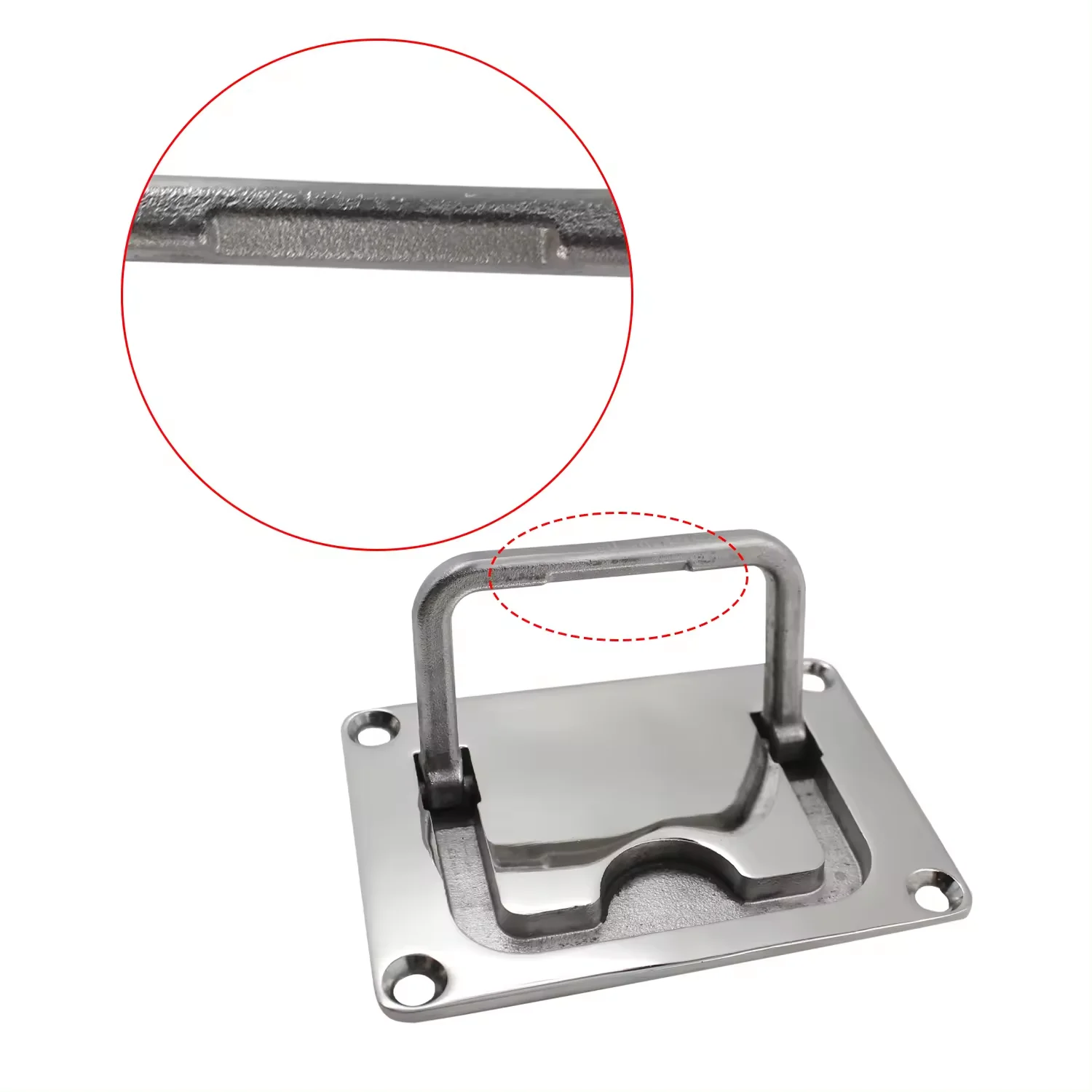 316 Stainless steel hatch handle Flush pull ring handle Hidden recessed pull handle Marine pull boat deck