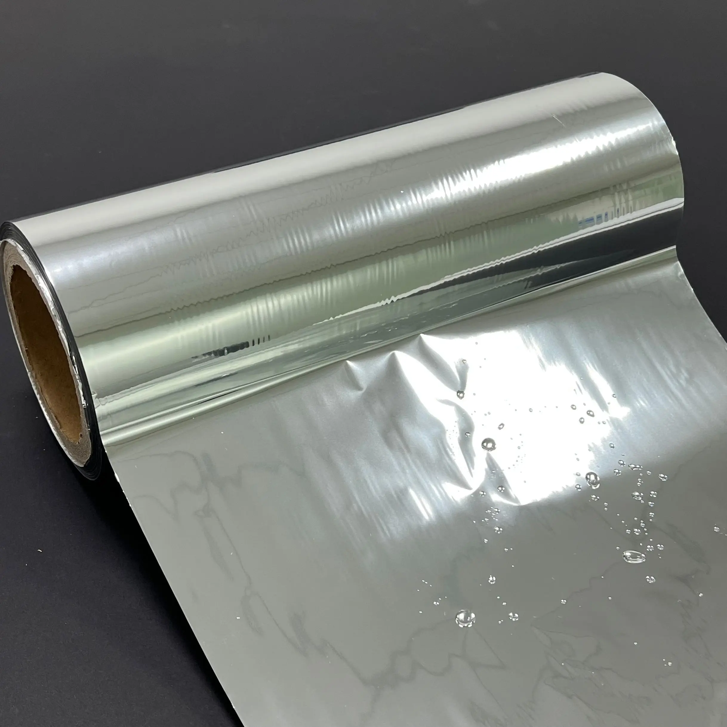 Low Price PET Lamination Film Silver Metallized Laminating Wet Without Glue Roll for Printing
