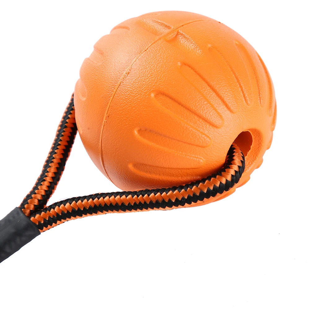 
Multicolor waterproof durable pet dog EVA foam ball toys with rope 
