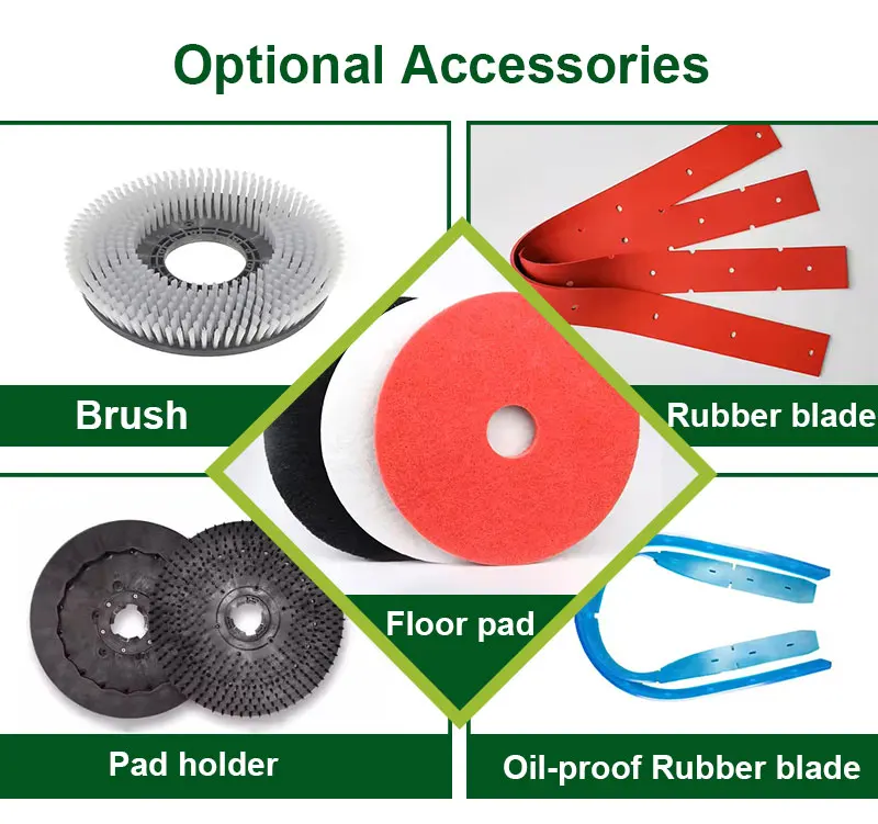 Battery Powered Walk Behind Stand on Spin Rechargeable Sweeper Floor Scrubber Cleaner Machine