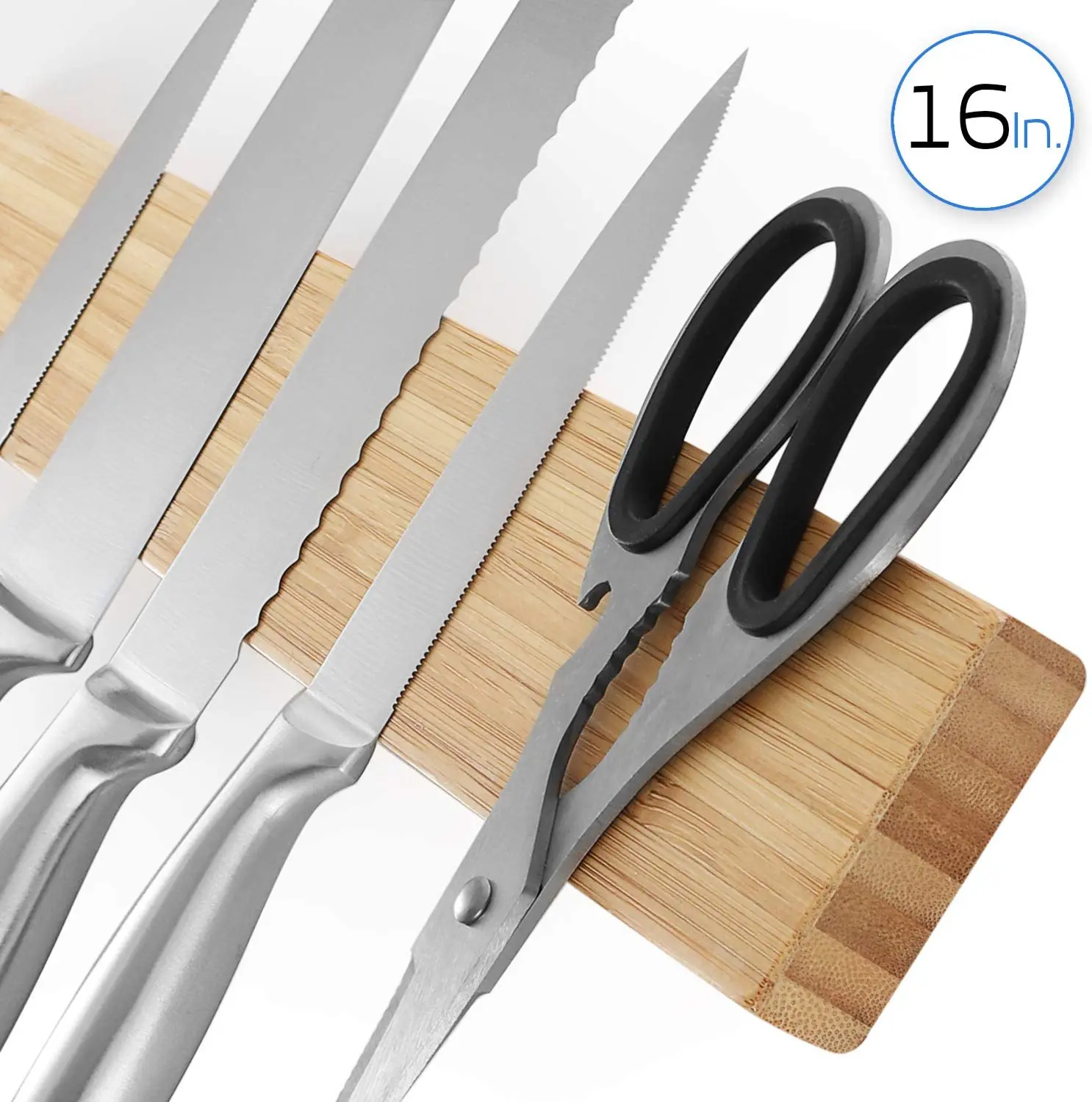 16 Inch Bamboo Wood Professional magnetic knife holder magnetic knife strip for wall mount