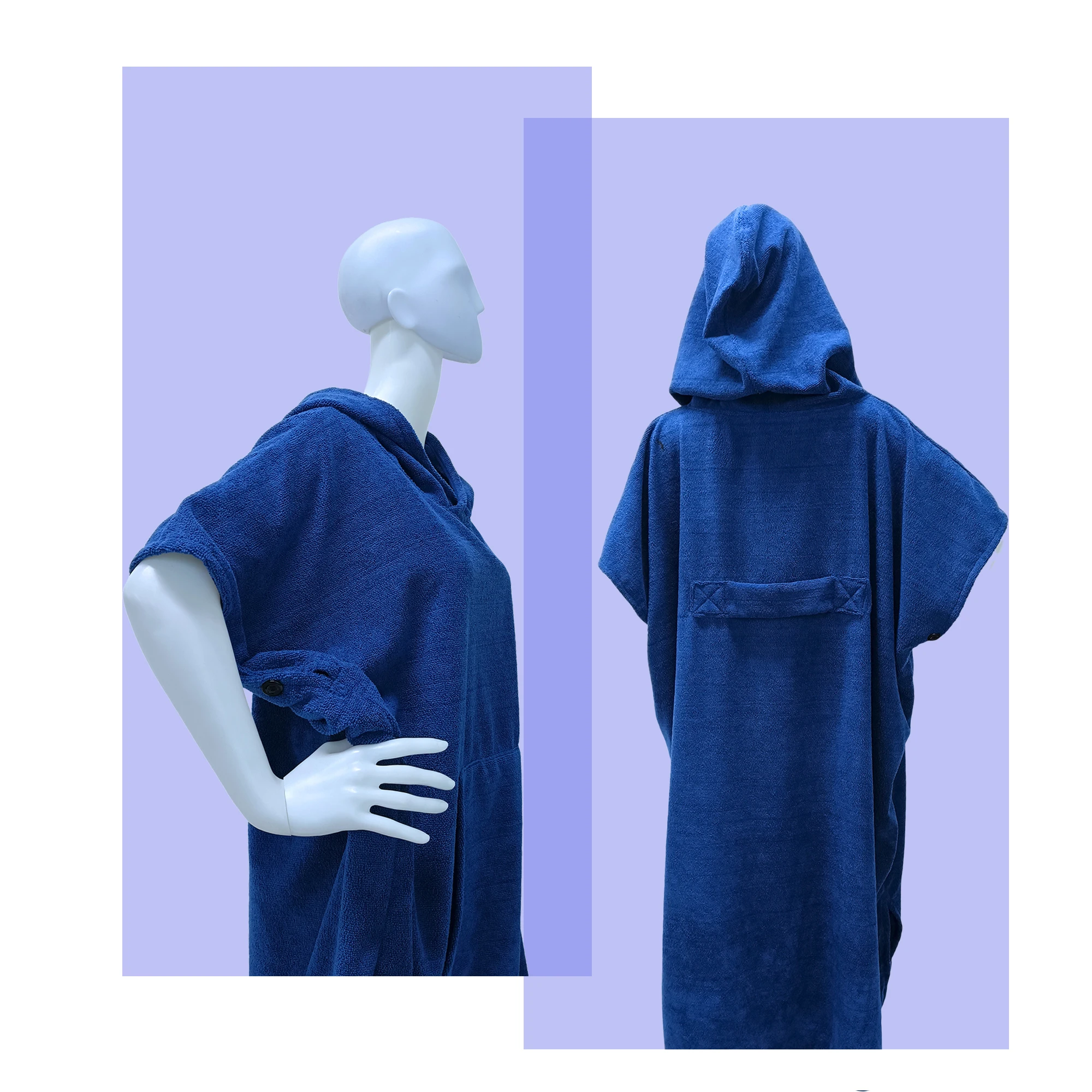 Цветное махровое полотенце с капюшоном