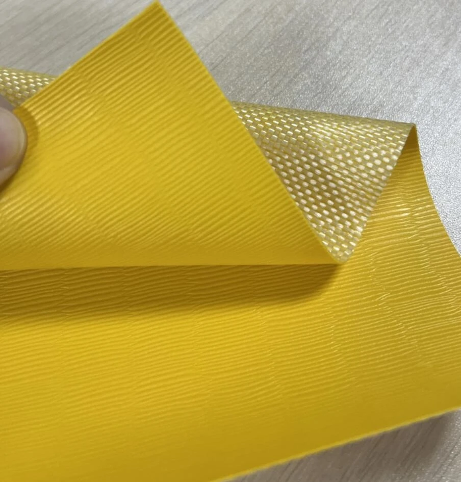 2.5 m 650gsm Tatami Leather Embossing One Side PVC Coating Tarpaulin for Slip-resistant Sport Mats