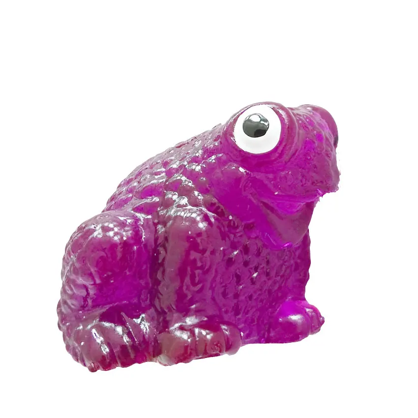 Wholesale TPR squeeze sticky Pressure solution gas transparent material Animal Frogs Toy
