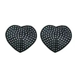 KAYA Brassiere Beautiful Reusable Heart Shape Custom Breast Nipple Sticker Sexy Women Rhinestone Nipples Cover Pasties