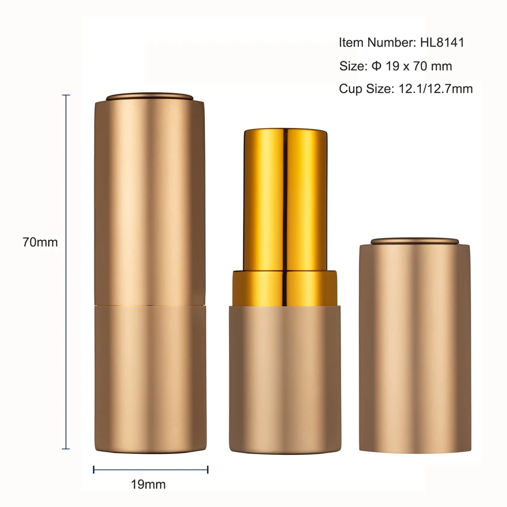 HUIHO High Quality 12.1mm Round DIY Empty Makeup Cosmetics Package Mini Aluminum Lipstick Tube