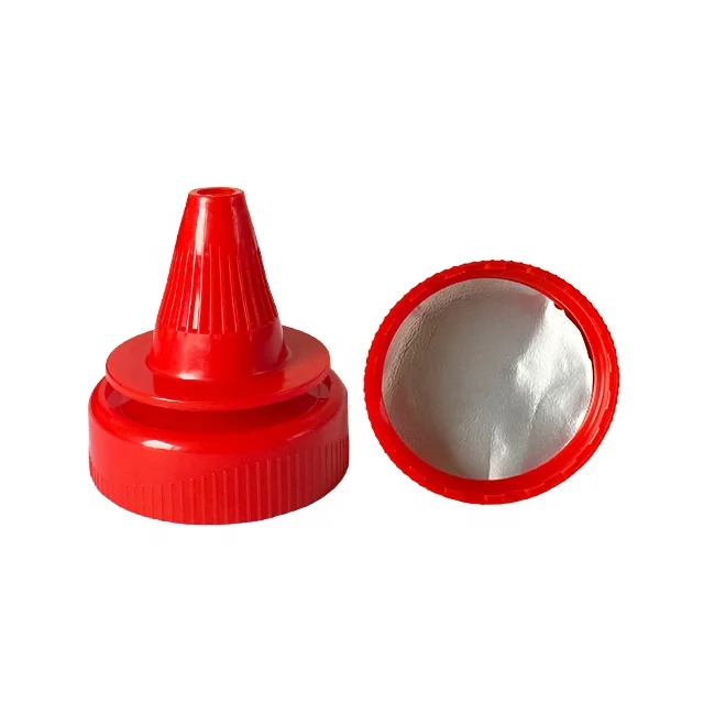 38mm 38/400 white black red plastic ketchup Sauce Bottle lid twist top sauce bottle cap closure