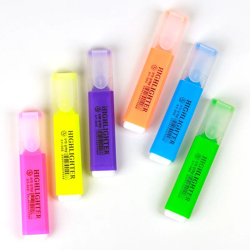 Highlighter Explosive Marker Color Marker Pen 6-color Set Large Capacity Color Ledger Pen