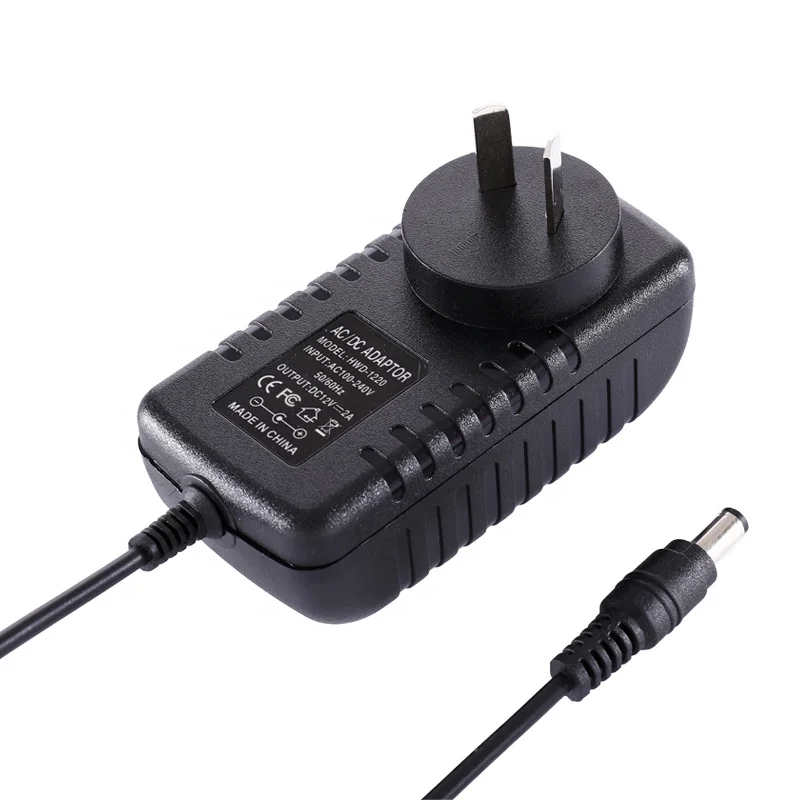 High Quality 12 Volt 2 AMP AC Adaptor LED Power Adapter AC100-240V to DC12V 2A 24W Power Supply