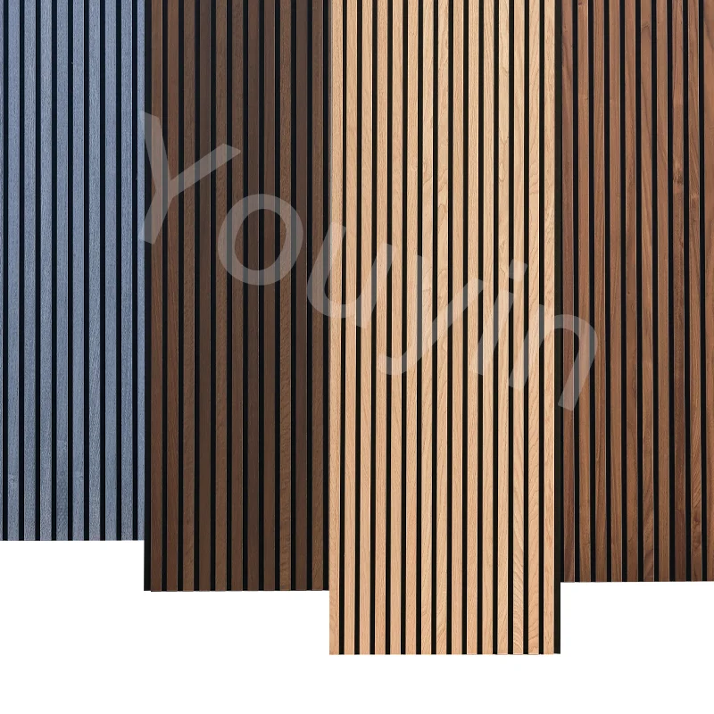 Akupanel Smoky Sound Proofing Wooden Slat Fire Proof Wood Veneer Acoustic Panel Soundproof