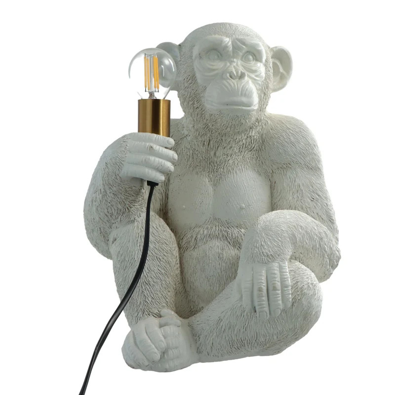 European Style Gold Resin Table Lamp LED Light Source for Indoor Lighting for Living Room and Bedroom Decor