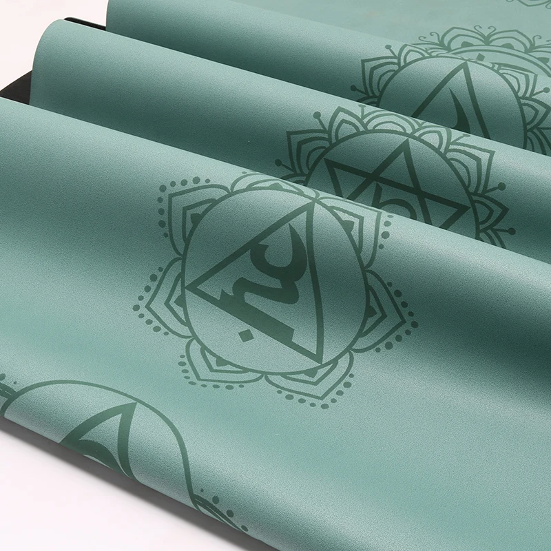 Recycled Customized Personalized PU Leather Yoga Mat Non Slip Exercise Mat Material Logo Embossed
