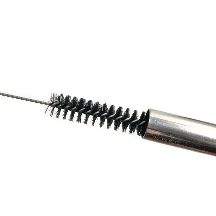 230mm 304 Stainless Steel Straw Cleaning Brush For Bamboo Silicone Straw Cleaners