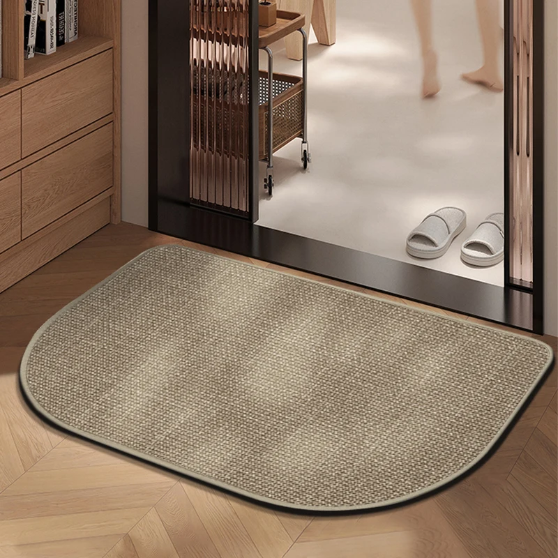 Sisal Linen Bath Mats Water Absorbent Non-Slip Rubber Bath Mats Factory Custom