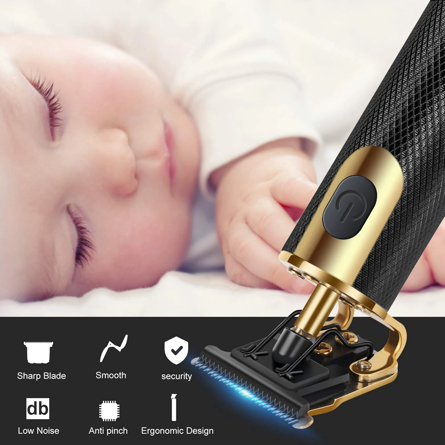 
Stainless Steel T blade Beard Trimmer for Men Hair Clippers Detail Shaver Rechargeable 0mm baldheaded hair clipper 