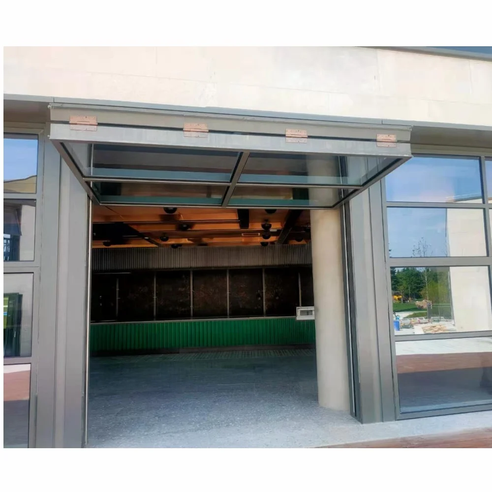 Hydraulic Aluminum Electric Vertical Bi-fold Door for Commercial Shop and Garage