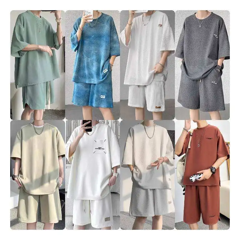 Factory Low Wholesale Price Latest Youth Summer Shorts Set Fashionable Loose Size Quick Drying Sportswear Set