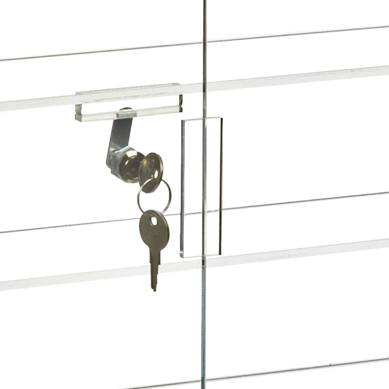 Customized Acrylic Locking door 6 Shelf Front Opening Wall Mount Display Case for wholesale