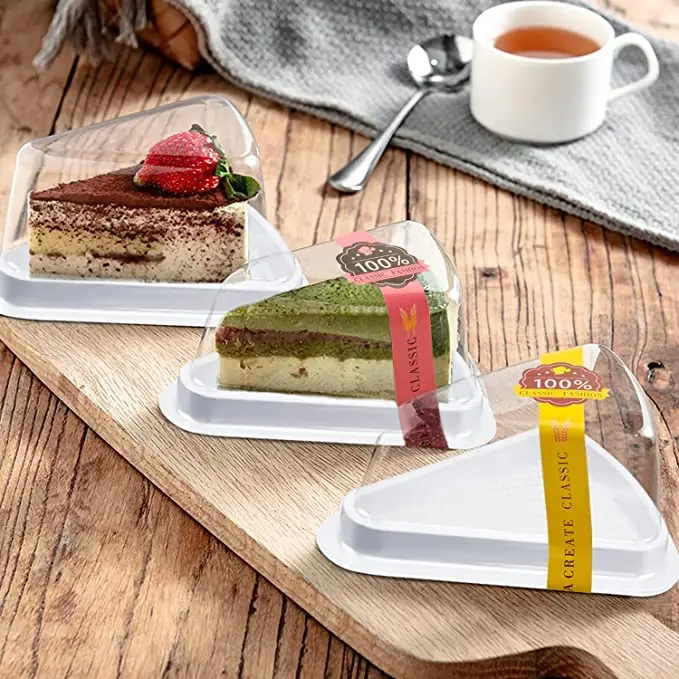 Drop custom triangle silicone plastic bakery deli sandwich wrap craft paper box packaging