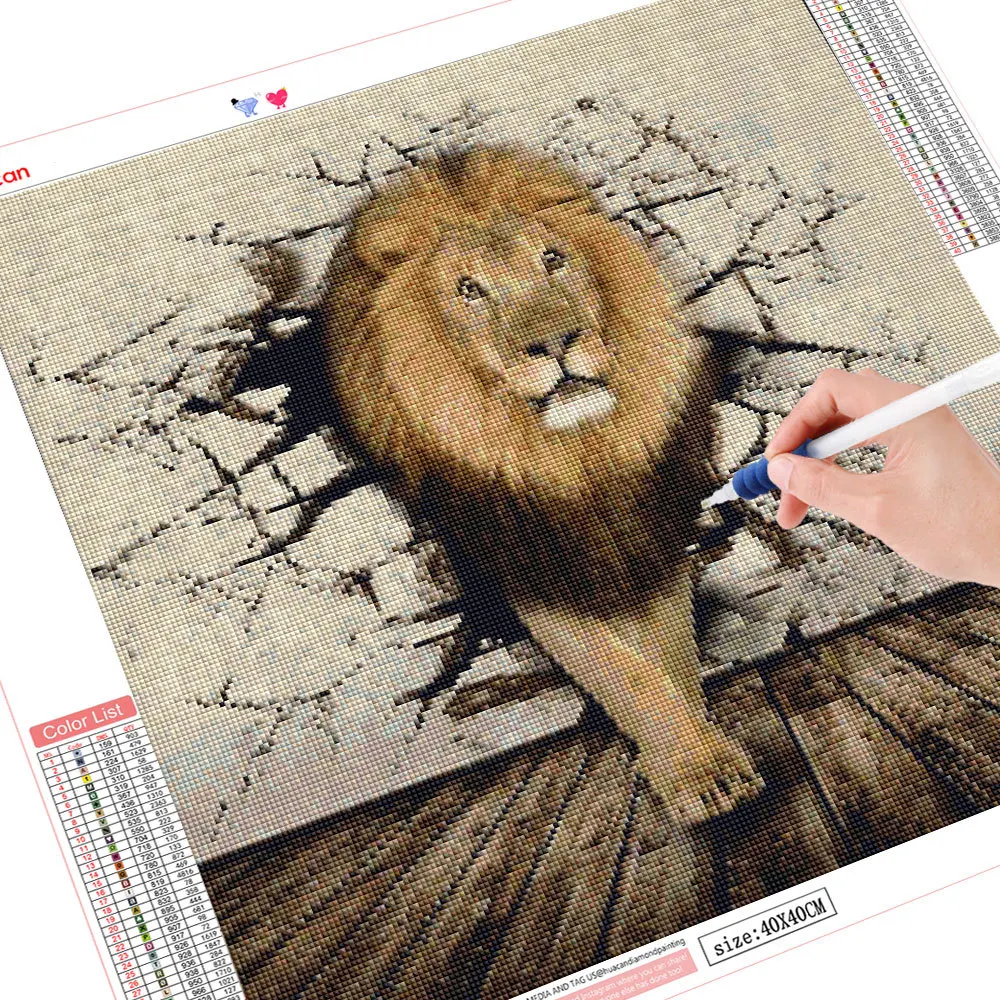 5d Diamond Painting Animal Lion Pictures Of Rhinestones Diamond Embroidery Sale Elephant Tiger Mosaic Handicraft