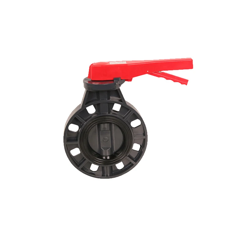 Salvador Wholesale handle type plastic 4 inch DN100 DIN standard PVC butterfly valve