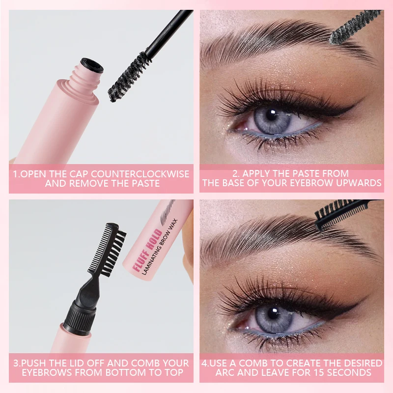 Pudaier High Quality Double Head Eyebrow Styling Cream Eyebrow shaping Long lasting Colorless Transparent Styling Eyebrow Gel wh