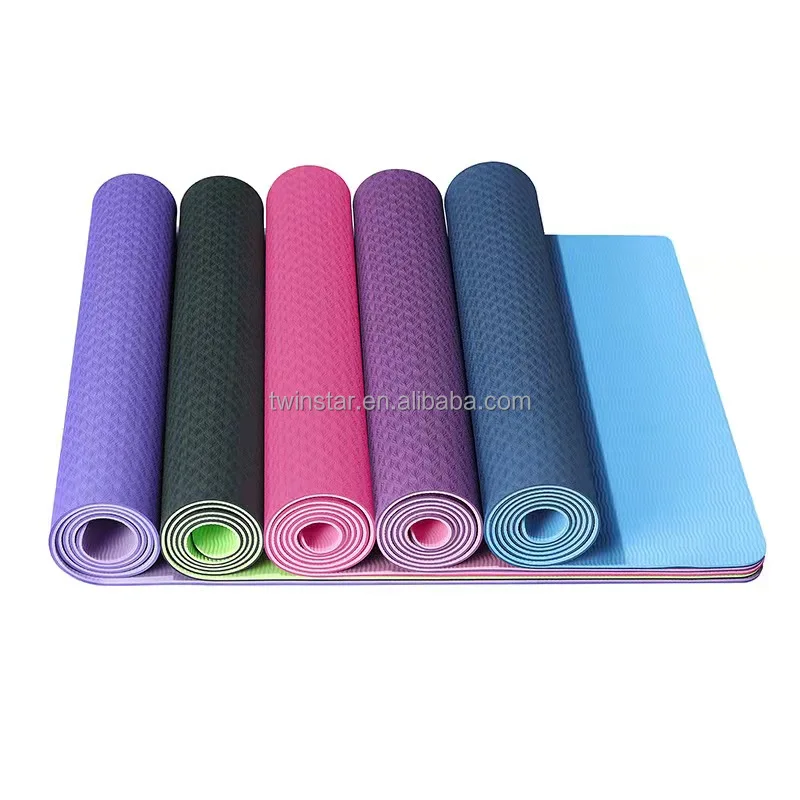 Good quality tpehot selling yoga mat rubber custom yoga mat set