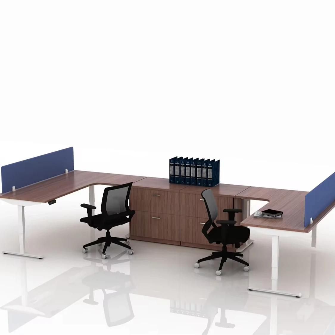 LCN Contemporary Metal Executive Office Desk Knocked down Design with Modular Extendable Convertible Features for New Offices