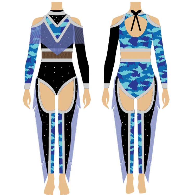 majorette uniform cheerleading suit performance wear practice active Racing fitness costumes for girls