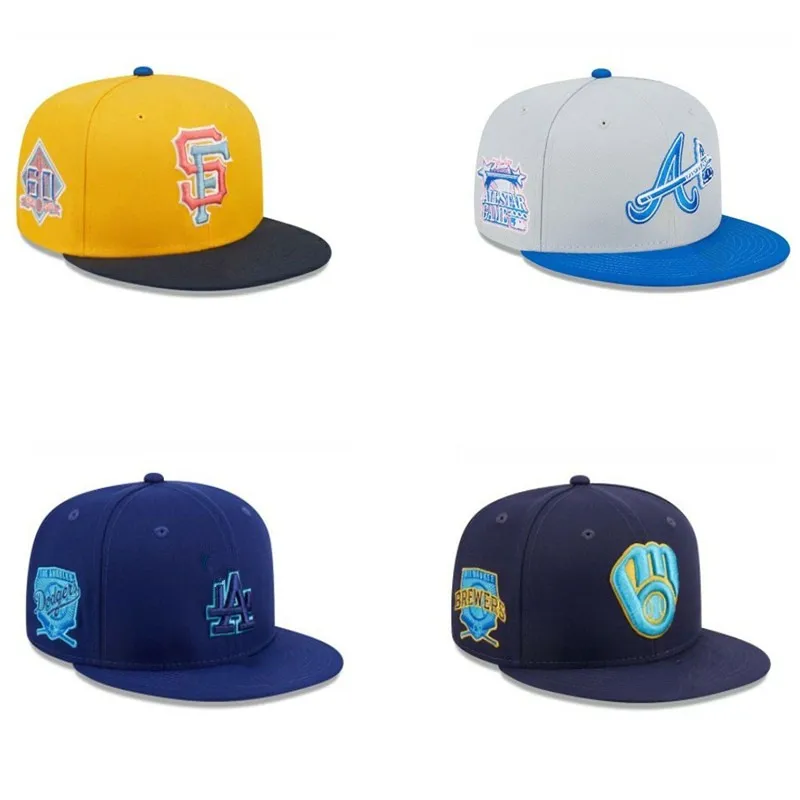 Hot Sale Baseball Caps  New  USA Team Flat Brim Hat Closed Fitted Hat NF Era Cap