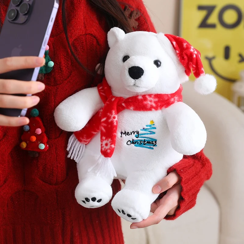YSTPLT Christmas White Polar Bear Plush Giant Plush ToySuper Soft Plush Polar Bears Stuffed Animal Toy