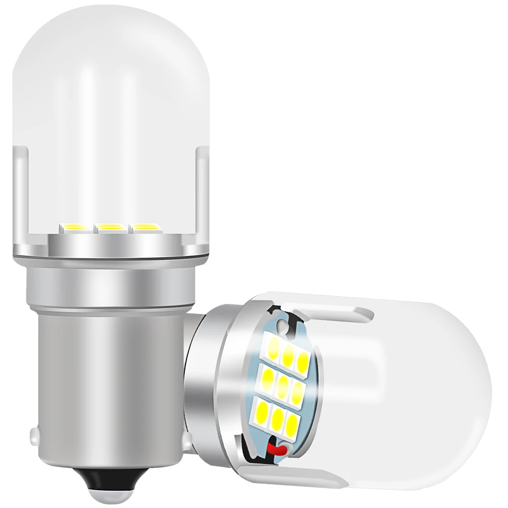 Hot Selling 12V 1156 BA15S 1157 BAY15D 3156 7440 Led 3030 9SMD White Bulb Car Reverse Light Turn Signal Lamp DJ208