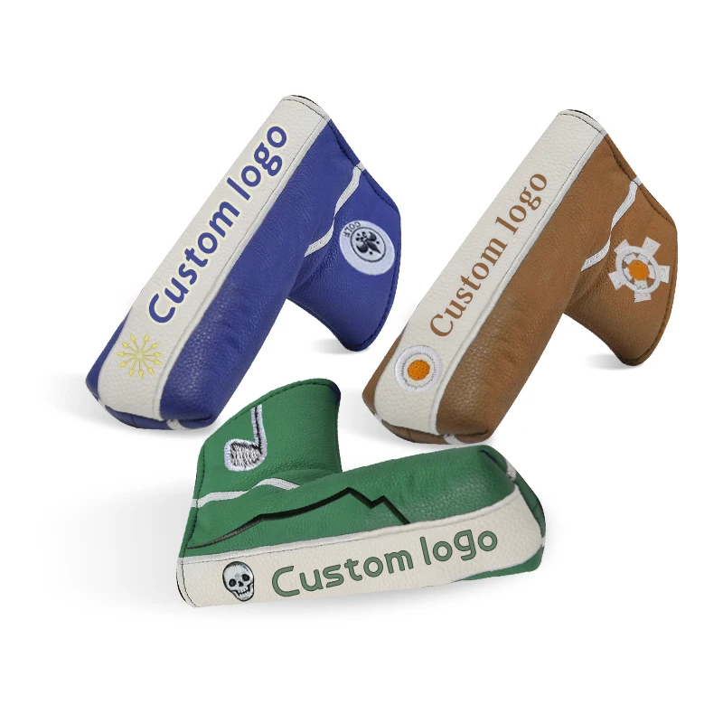 Golf Club Headcover for Putter PU Leather Good quality Custom your own Head cover