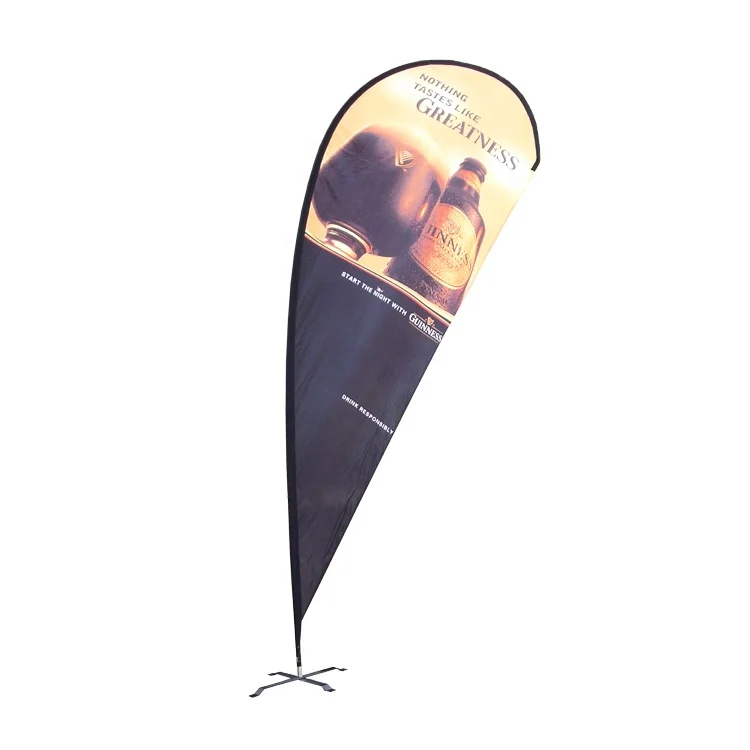 Printing Advertising Knife Teardrop Beach Feather Flag Banner Beach Flag