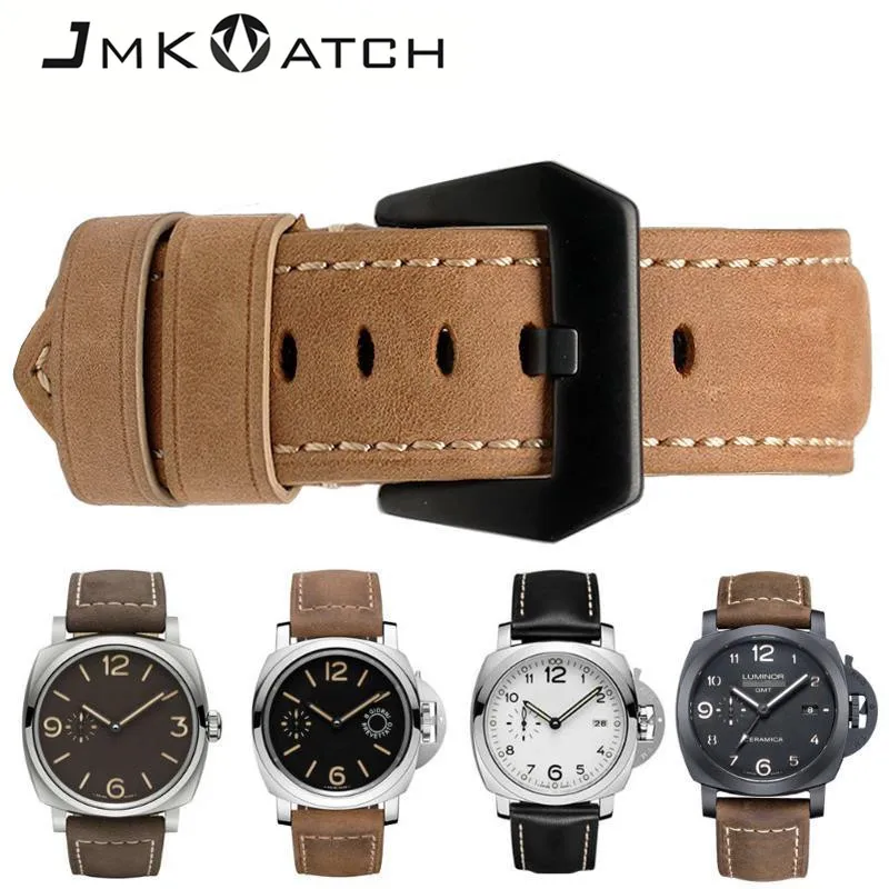 
genuine Leather watch strap 22mm crazy horse watch band for paner.ai watch 