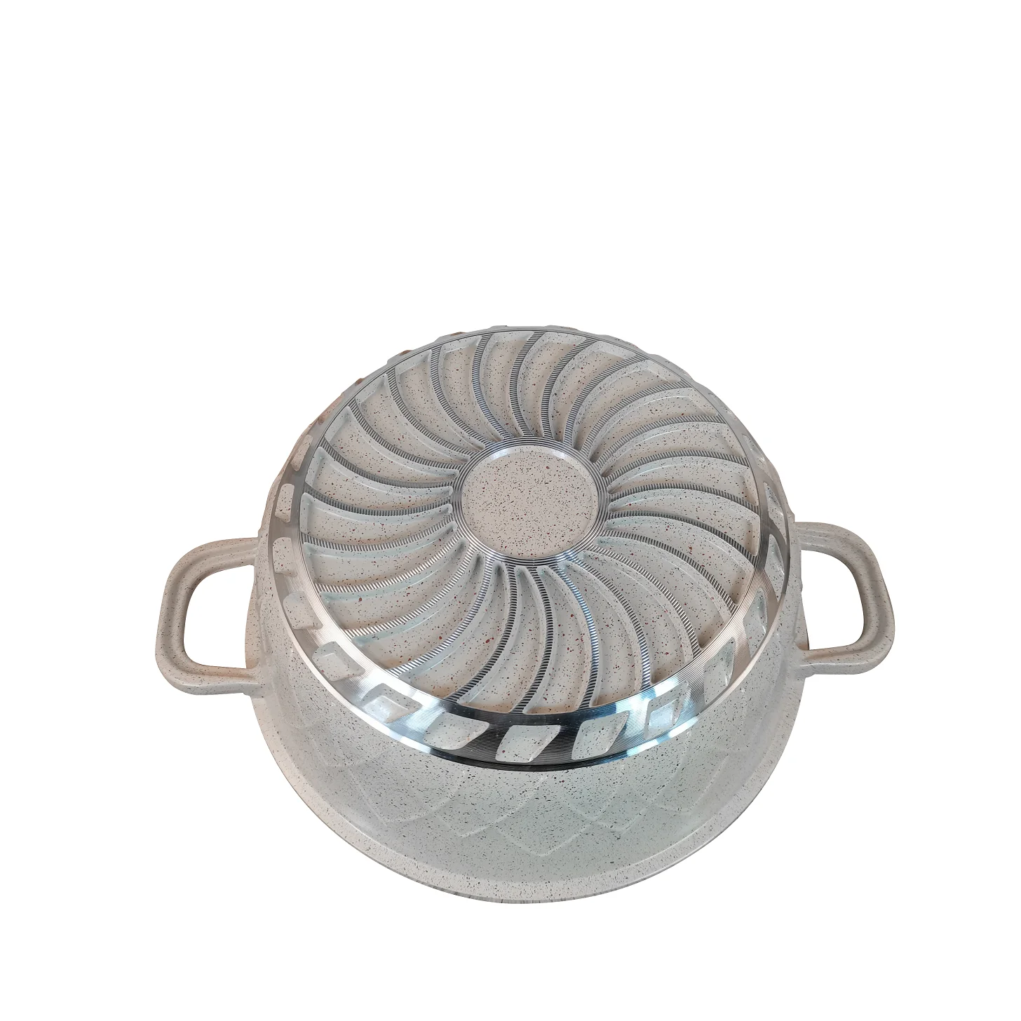 2023 new 10pcs aluminum cuisine cooking pot 22/24/26/28/30/32cm glass lids kitchen non stick cookware sets with corrugation