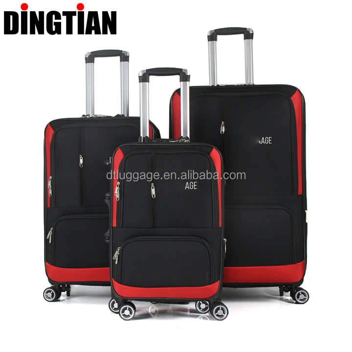 eva soft luggage traveling bags luggage trolley suitcases polyester
