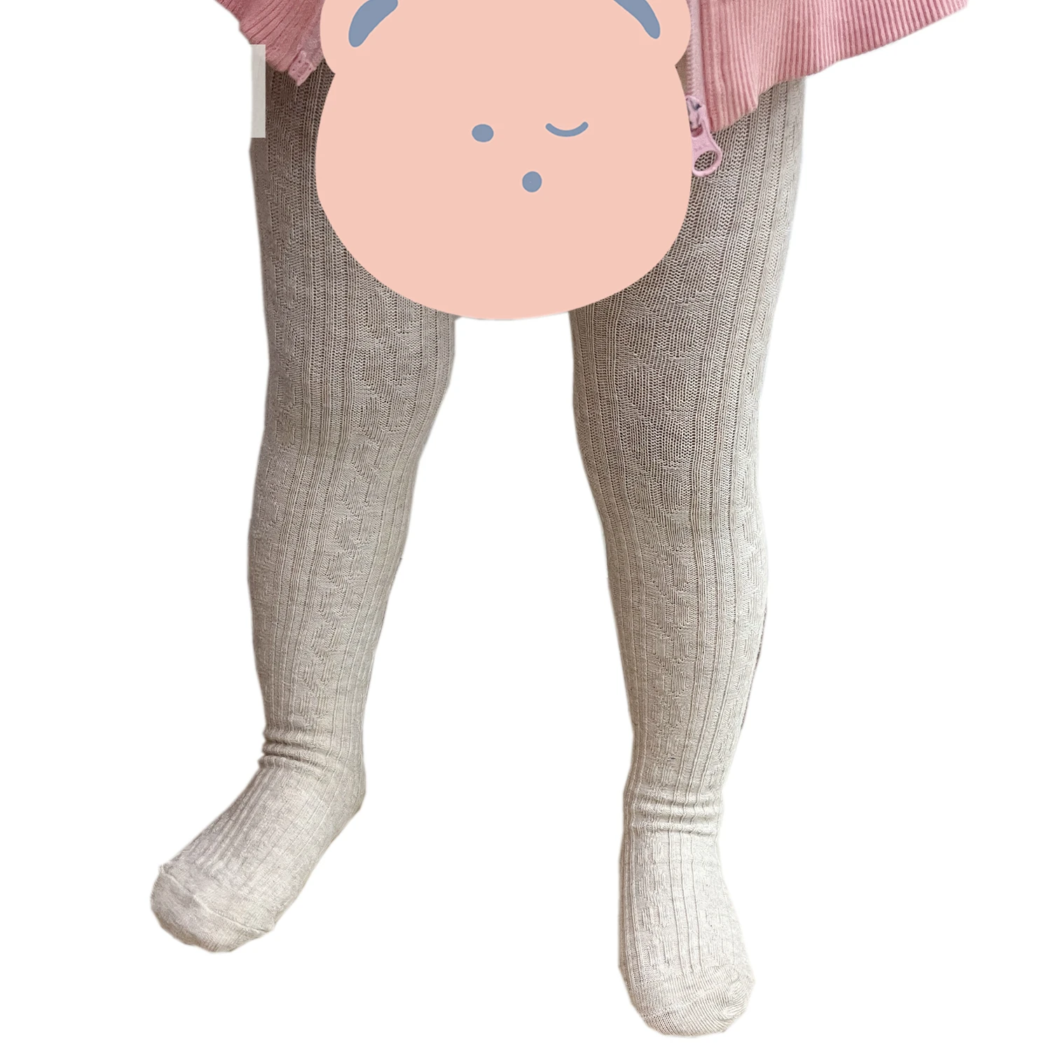 American Trends Baby Tights Girls Soft Cotton Cable Knit Infant Leggings Toddler Solid Socks Winter Warm Stockings Newborn